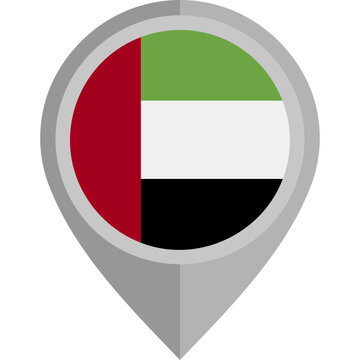 United Arab Emirates Country Flag Icon Illustration: UAE Flag, United Arab Emirates Icon, Middle Eastern Flag, National Symbol, Flag Illustration, Emirati Banner, Patriotic Emblem, UAE Colors, Red, Gr