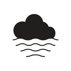 Fog icon design, waeather symbol, isolated on white background, vector illustration