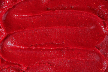 Macro background of the raspberry sorbet surface