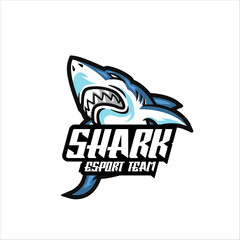 Illustration Vector Shark Wild Mascot Logo Design.
