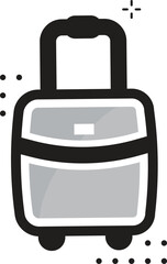 travel bag icon set. vacation, tourism and luggage symbol. isolated vector image