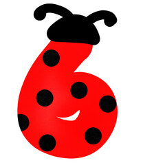 ladybug on white background