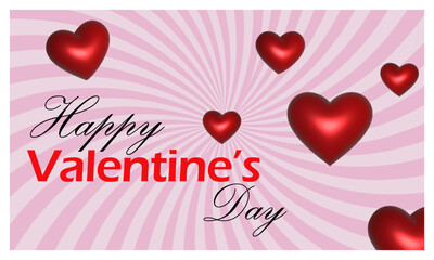 happy valentines day card background with hearts and pattern