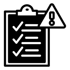Risk assessment criteria glyph icon