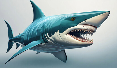 fish shark - obrazy, fototapety, plakaty