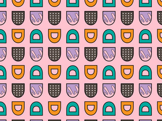 Cute alphabetical multi color pattern, colorful wallpaper background doodles icon pattern