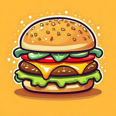 Illustration vector graphic of hamburger vector icon illustration. food icon