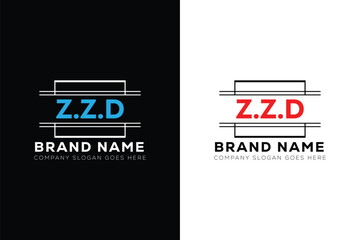 ZZD letter logo design. ZZD creative initials monogram letter logo. ZZD  business and real estate logo vector template.
