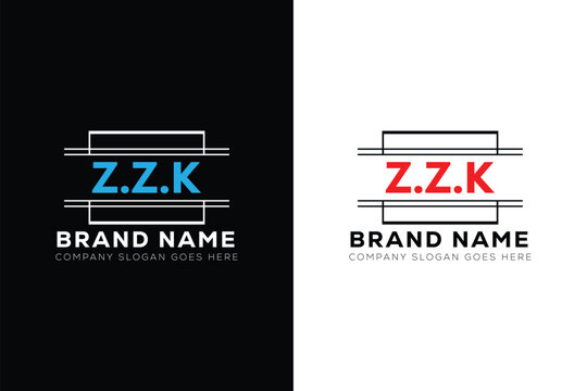 ZZK letter logo design. ZZK creative initials monogram letter logo. ZZK  business and real estate logo vector template.