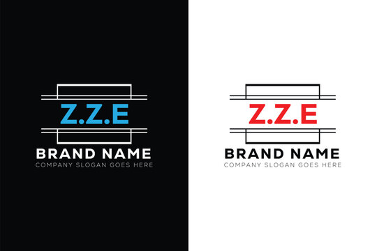 ZZE letter logo design. ZZE creative initials monogram letter logo. ZZE  business and real estate logo vector template.