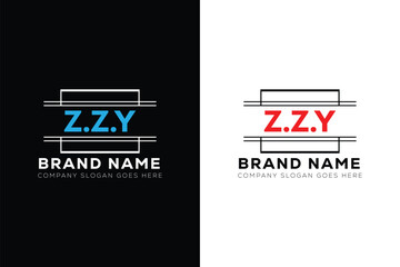 ZZY letter logo design. ZZY creative initials monogram letter logo. ZZY  business and real estate logo vector template.