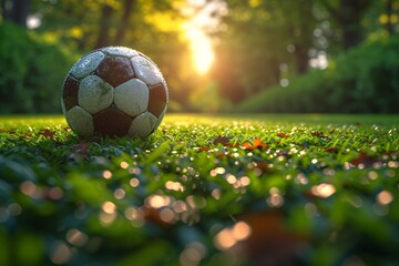Soccer Ball in the Sunlight A Catchy and Optimized Adobe Stock Title Generative AI