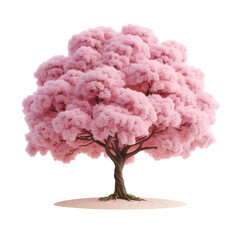 Pink tree isolated