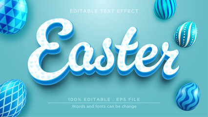 Easter egg text effect. Easter banner with editable text effect