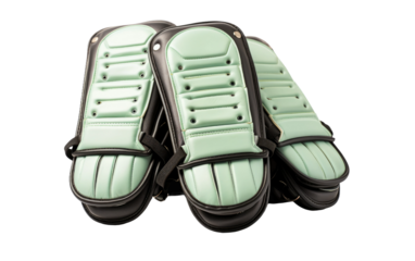 Cricket legs Pads on a White or Clear Surface PNG Transparent Background.