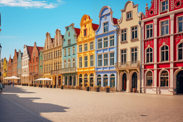 Fototapeta premium Colorful renaissance house facades