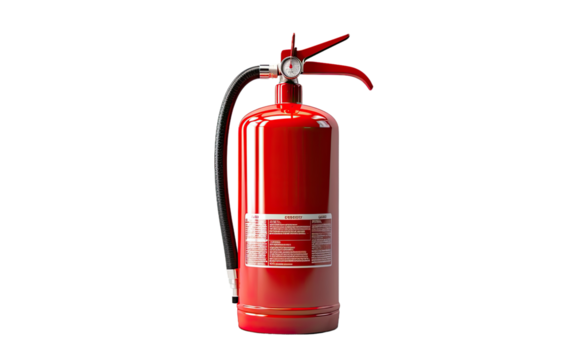 fire extinguisher on a White or Clear Surface PNG Transparent Background.