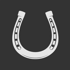 Horseshoe icon isolated. Vector illustration