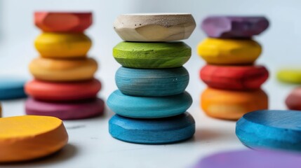 Colorful Play-Doh Tower for Kids