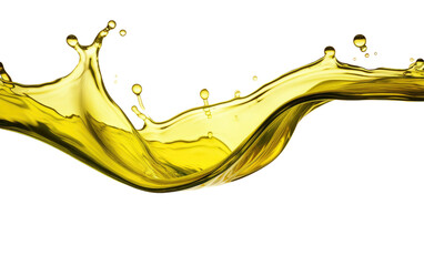 Olive Oil Splash on a White or Clear Surface PNG Transparent Background.