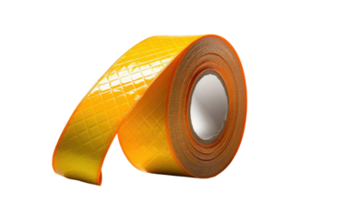 safety reflective tape on a White or Clear Surface PNG Transparent Background.