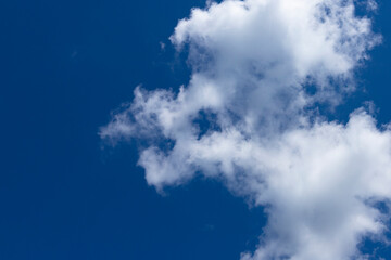 Fototapeta na wymiar Blue sky with white clouds, cloudy landscape. Background.
