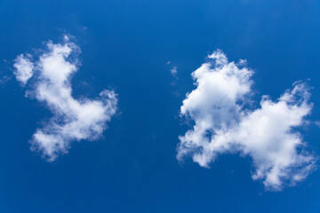 Fototapeta na wymiar Blue sky with white clouds, cloudy landscape. Background.