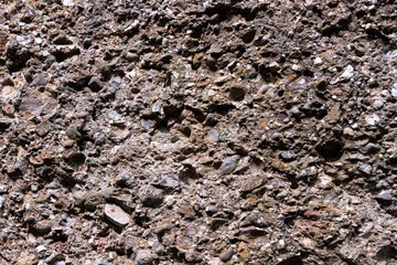 The natural background of the limestone rock with a splash of pebbles on the peak of Mount Demerdzhi.