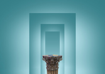 3d background podium and object