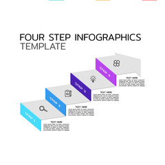 Vector Infographic label design with icons and 4 options or steps. Infographics for business concept. Can be used for presentations banner, workflow layout, process diagram, flow chart, info graph