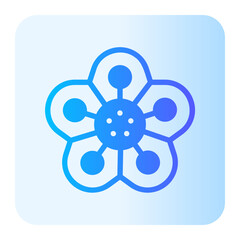 Fototapeta premium flower gradient icon