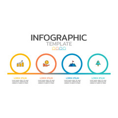 Vector Infographic label design with icons and 4 options or steps. Infographics for business concept. Can be used for presentations banner, workflow layout, process diagram, flow chart, info graph