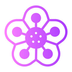 Obraz premium flower gradient icon