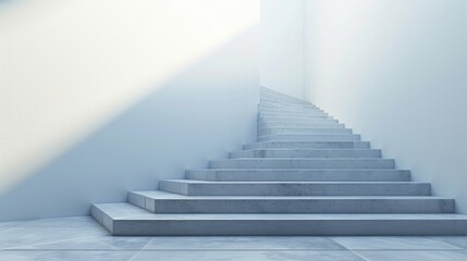 An abstract stairway leading upwards, symbolizing personal and academic growth