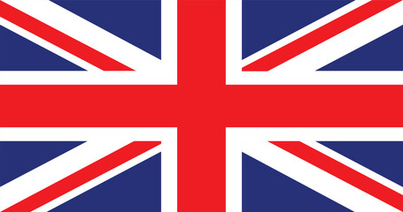 Flat Illustration of the United Kingdom flag. United Kingdom flag design. 
