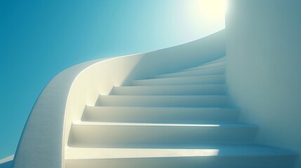An abstract stairway leading upwards, symbolizing personal and academic growth