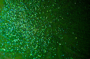 Green background with shiny dots, macro