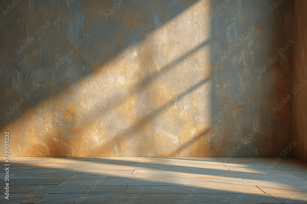 Poster a shadow of an object on a plain wall, using negative space to define the object’s shape. concept of