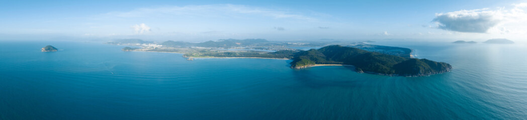 Obraz premium Aerial view of beautiful sea and island