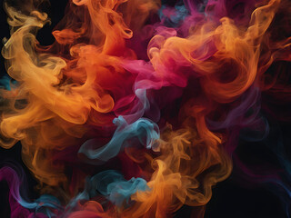 Colorful Smoke. Captivating Scenes with Smoke, Dense Fog, and Flames.