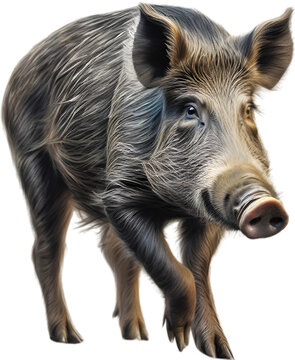 recommend clip art: Wild Boar. Close-up colored-pencil sketch of Wild Boar. 