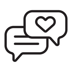 Naklejka premium chat bubble line icon