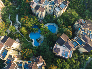 Beautiful resort houses in Hainan province,China