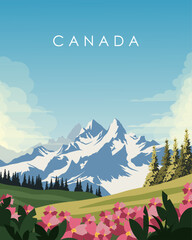 Obraz premium Canada, natural landscape, poster, banner