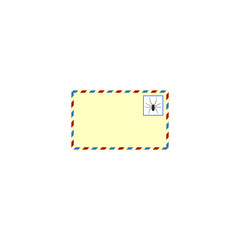 Envelope with malware bug icon isolated on transparent background