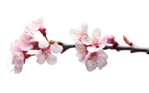 The Blossoming Bud Signaling the Imminent Arrival of Cherry Blooms on a White or Clear Surface PNG Transparent Background.