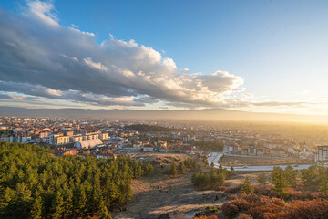 The panoramic view of Tavşanlı, which  is a city in Kütahya Province in the Aegean region of Turkey.