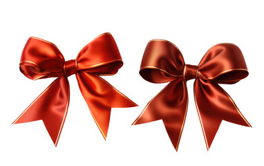 Gifts Adorned with Joyful Ribbon Bows, Spreading Festive Cheer on a White or Clear Surface PNG Transparent Background.