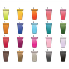 Travel Tumbler Clipart Set Design Bundle