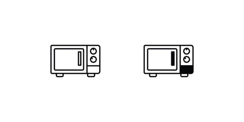 microwave oven icon with white background vector stock illustration